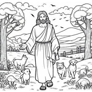 Desenhos de Jesus para Imprimir e Colorir